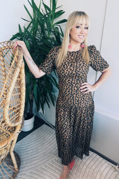 Leopard kjóll